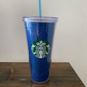 Sparkly Blue Starbucks Tumbler